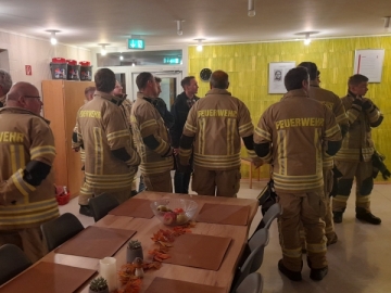 Probe des Ernstfalls mit Feuerwehrleuten